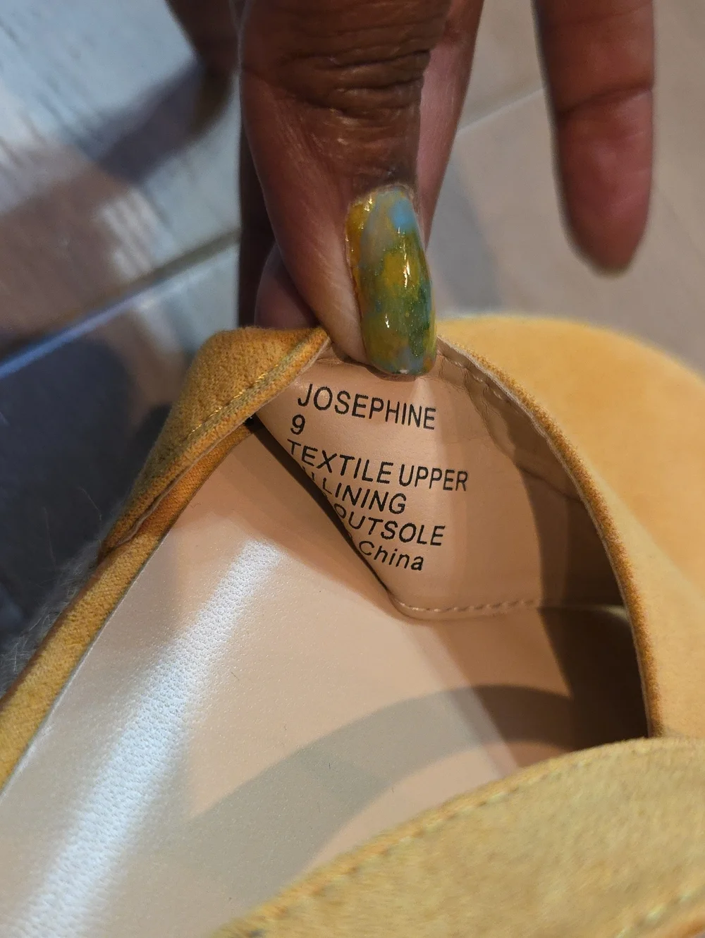 London Rag Women's Yellow Suede Open-Toe Sandals with Buckle.